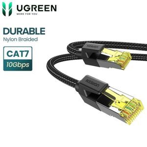 Cáp mạng Cat7 vỏ bọc Nylon dài 1M băng thông 10Gbps 600MHZ Ugreen 80421