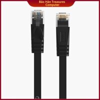Cáp Mạng Đầu Đúc Dây Dẹp Orico PUG-C6B-100-BK CAT6 (Đen) Vỏ PVC Lõi Nhôm Mạ Đồng 1000Mbps 32AWG - Hàng Chính Hãng