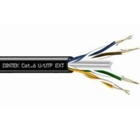 Cáp mạng  DINTEK 1101-03026-Cáp mạng treo ngoài trời - CAT.5e, 305M, thép gia cường dùng treo móc.