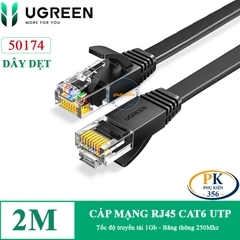 Cáp mạng đúc sẵn Cat6 dài 2m chính hãng Ugreen 50174