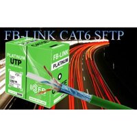 Cáp Mạng FB-LINK 4Pairs SFTP CAT 6E PLATINUM (XANH LÁ) lõi chữ thập Chống nhiễu 2 Lớp thùng 305m