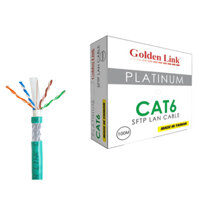 Cáp Mạng Golden Link Platinum CAT6E SFTP 100m305M Màu XANH LÁ - Hàng Chính Hãng - 100m