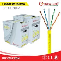 CÁP MẠNG GOLDEN LINK PLATINUM UTP CAT 6 – 305M TAIWAN (vàng)