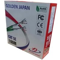 Cáp Mạng LAN GOLDEN JAPAN SFTP CAT5E 100m Xanh lá (Chống nhiễu 2 lớp, Sợi đồng đơn cường lực)