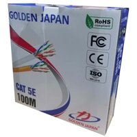 Cáp mạng LAN GOLDEN JAPAN UTP CAT5E 100m Cam (Nhôm mạ đồng)