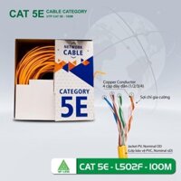Cáp mạng LAN VISION L502F UTP CAT5E (100m / 305m) Cam. Chuyên dùng cho phòng game, camera