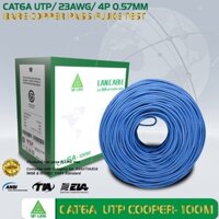 Cáp Mạng LAN VISION UTP CAT6A 100m Xanh dương (Lõi chữ thập, Nhôm mạ đồng)