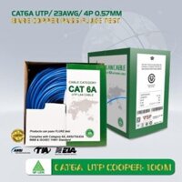 Cáp Mạng LAN VISION UTP CAT6A 100m Xanh dương (Lõi chữ thập, Nhôm mạ đồng)