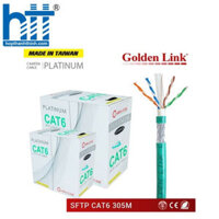 CÁP MẠNG TAIWAN GOLDEN LINK SFTP Cat6 305m(Xanh lá) MADE IN TAIWAN TW1104-1