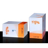 Cáp mạng UTP Cat 6e Vision xanh dương lỗi chữ thập