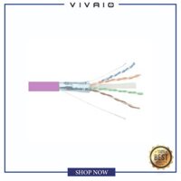 Cáp mạng VIVANCO CAT.6 FTP (305m/Drum, shielded, LSZH, PURPLE)