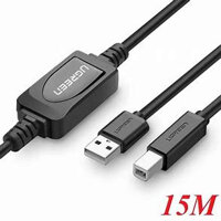 Cáp máy in USB 15m chính hãng Ugreen 10362 có IC khuếch đại