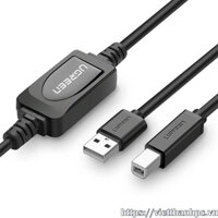 Cáp máy in USB 15M chính hãng Ugreen 10362 có IC khuếch đại cao cấp