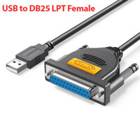 Cáp máy in USB to DB25 Parallel (25 Pin chân cái) Ugreen 20224 hỗ trợ WIN XP 7 10 11