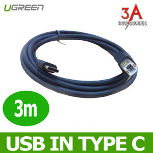 Cáp máy in USB Type C 3m Ugreen 30182