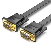 Cáp máy tính Vention DAIBJ VGA 3  6 Male to Male Flat Cable 1080P High HDTV Video Adapter cho Máy chiếu Màn hình-Màu đen-Size 3M