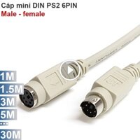Cáp MD6 Male – Female cáp nối dài chuột bàn phím cổng PS2 1M 1.5M 3M 5M 10M … 30M