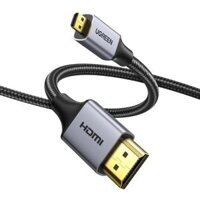 Cáp Micro HDMI to HDMI 4K@60Hz dài 1M Hỗ trợ HDR, 3D, ARC Ugreen 10550 cao cấp