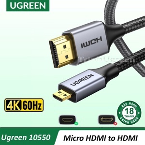 Cáp micro HDMI to HDMI cao cấp Ugreen HD109