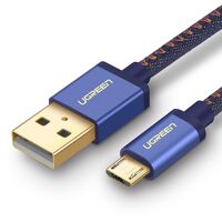 Cáp Micro USB Bọc vải Jeans cao cấp Dài 1m UGREEN 40397