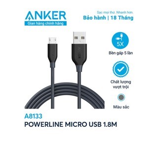 Cáp MicroUSB 1.8m Anker PowerLine A8133