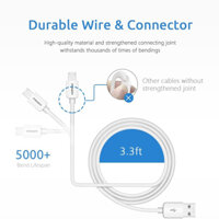 Cáp microUSB Pisen MOTO-2A 1m MU03-1000