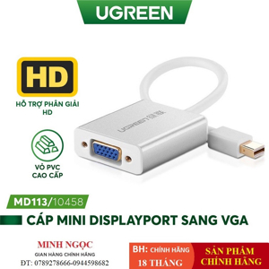 Cáp Mini DisplayPort to VGA Ugreen 10458