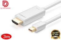 Cáp Mini Displayport (Thunderbolt) to HDMI 3M Ugreen 10453 (Trắng) 4K