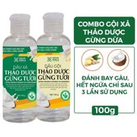 Cặp mini Gội / Xả gừng dừa 90g/ chai