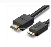 Cáp mini HDMI sang HDMI 1.4 thuần đồng 191 UGREEN HD108 10195 dài 1M - Hàng Chính Hãng