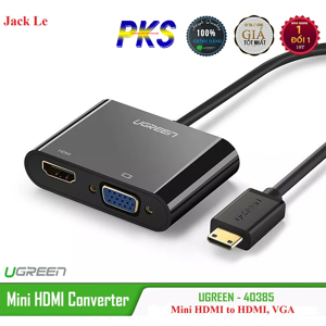 Cáp mini HDMI sang HDMI + VGA Ugreen 40385