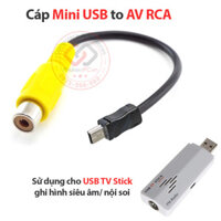 Cáp Mini USB 5Pin to AV RCA female dùng cho USB TV Stick ghi hình siêu âm, nội soi
