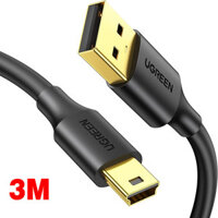 Cáp Mini USB To USB Dài 3M Mạ Vàng Ugreen 10386