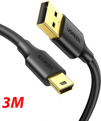 Cáp Mini USB To USB Dài 3M Mạ Vàng  Ugreen 10386