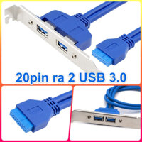 Cáp mở rộng USB 3.0 19pin 20pin trên main ra 2 USB 3.0 USB 3.1 USB 3.2 gắn sau panel vỏ case thùng máy, dài 50cm
