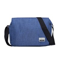 Cặp nam đeo chéo TROY màu xanh, chất vải bố pvc chống thấm