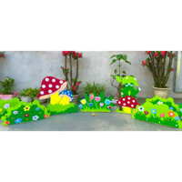 Cặp nấm + nấm ếch mô hình trang trí lớp học cao 50cm