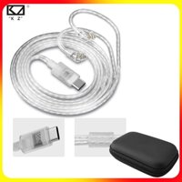 Cáp nâng cấp tai nghe Uareliffe KZ Type-C Tai nghe mạ bạc bằng đồng không chứa oxy Dây thay thế DAC Giải mã Chip Phụ kiện âm thanh Thêm hộp đựng tai nghe