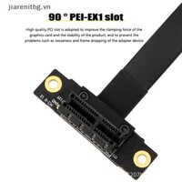 Cáp nâng JJ PCIE X1 Cáp nối dài góc phải 90 độ PCI Express 1x Riser Card Ribbon Extender VN