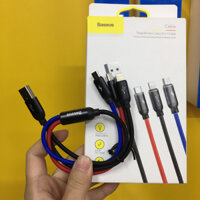 Cáp ngắn 30cm 3 đầu Baseus (ip+micro+typec)