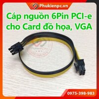 Cáp nguồn 6Pin PCI-e Card VGA Đực sang Đực, dài 50cm. Cấp nguồn 6pin Modular ra 6Pin PCIe cho Card đồ họa, VGA màn hình
