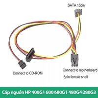 Cáp nguồn cho ổ cứng HDD SSD SATA HP ProDesk 400G1 680G1 480G4 280G3 6Pin to 2 SATA, DVD power