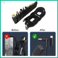 Cáp nguồn chuyển đổi CRE Type-C sang DC18 5-20V + 10 đầu nối Bộ chuyển đổi USB C sangDC Cáp nguồn PD100W Thẻ sạc nhanh