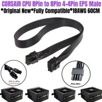 Cáp nguồn CPU CORSAIR PSU 8Pin đến 4 + 4Pin cho CX430M CX500M CX600M CX750M CX850M Type3 Bộ nguồn mô-đun 18AWG 65CM