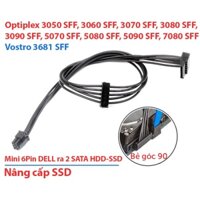 Cáp nguồn Mini 6Pin ra 2 SATA SSD HDD cho Dell 3050 3060 3070 3070 3090 5070 5080 5090 7080 3681