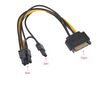 Cáp nguồn SATA sang 8Pin PCI-e Card VGA, nâng cấp Card VGA rời cho PC máy tính đồng bộ