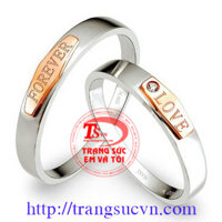 Cặp nhẫn cưới vàng trắng