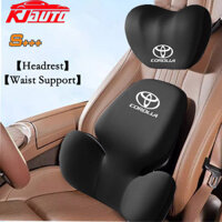 Cập nhật Toyota Corolla [Hỗ trợ tựa đầu & thắt lưng] Bộ nhớ Cotton Gối cổ tự động Hỗ trợ thắt lưng Có thể tháo rời Có thể giặt được cho Corolla G10 E140 G11 E150 G12 E210 TRD GR Phụ kiện thể thao