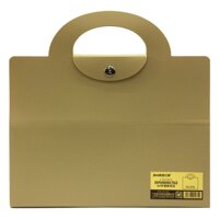 Cặp Nhựa 6 Ngăn A4 Jinyili 2426 - Nâu Nhạt