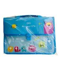 Cặp nhựa đi học thêm họa tiết vui nhộn - STH